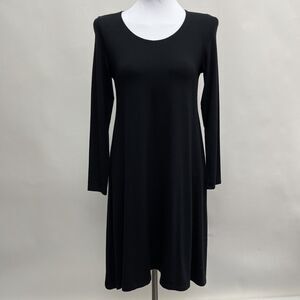 Eileen Fisher Women's Dress Petite Medium Black Long Sleeve